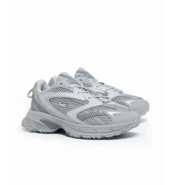 LACOSTE「メンズ L003 NEO SHOT 125 1 SMA ビッグメッシュ ハイテクスニーカー」|スニーカー|グレー