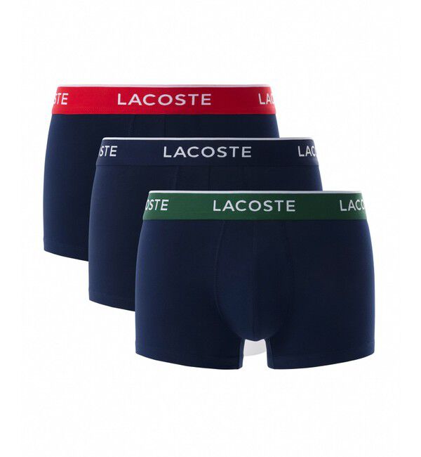 LACOSTE「３パックストレッチコットントランクボクサーショーツ / ボクサーパンツ」|インナー|ネイビー