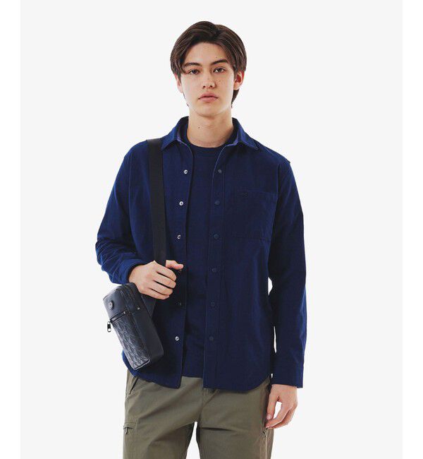 LACOSTE「カラーリバーシブルボタンダウンシャツ」|シャツ・ブラウス|ネイビー