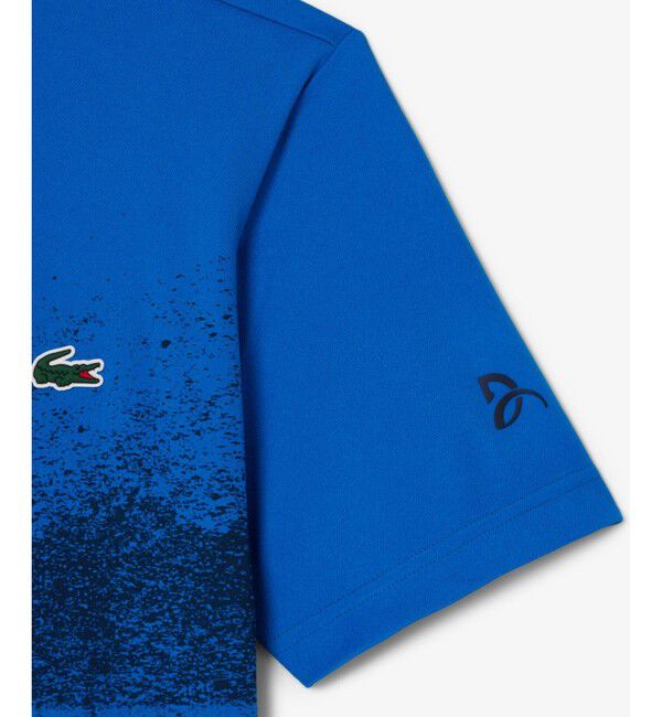LACOSTE「UPF50 UVカット『ジョコビッチ』コートラインウルトラドライ鹿の子地Tシャツ」|Tシャツ・カットソー|