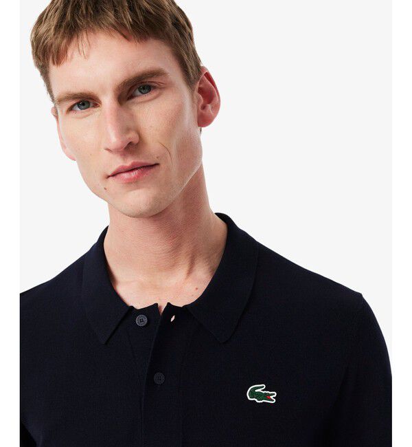 LACOSTE「レーヨン混 ワントーンゴルフポロニット」|ポロシャツ|