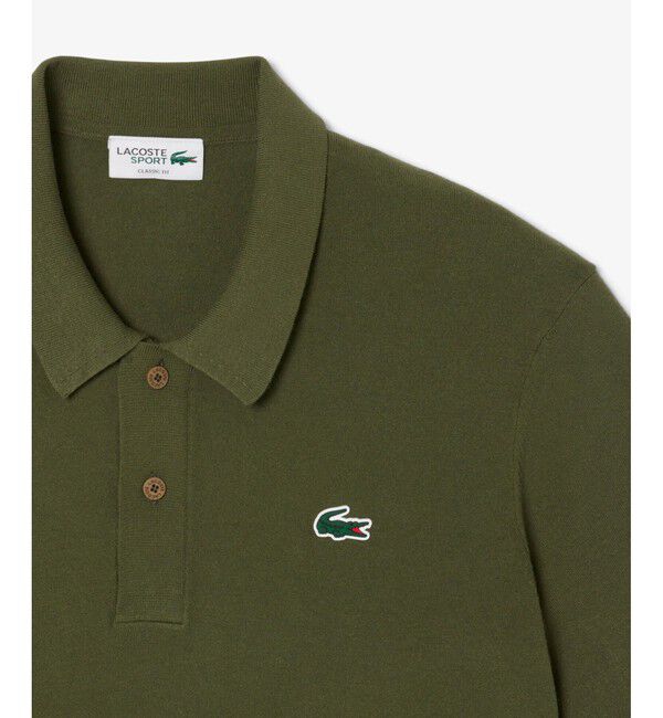 LACOSTE「レーヨン混 ワントーンゴルフポロニット」|ポロシャツ|