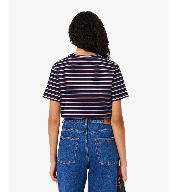 LACOSTE「エッセンシャルボーダー半袖Tシャツ」|Tシャツ・カットソー|