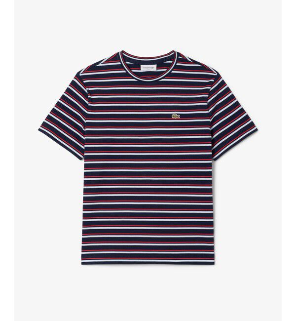 LACOSTE「エッセンシャルボーダー半袖Tシャツ」|Tシャツ・カットソー|