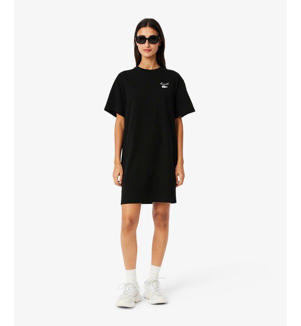 LACOSTE「オーバーサイズTシャツドレス / ワンピース」|ワンピース|ブラック
