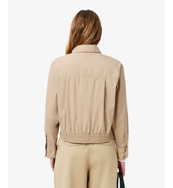 LACOSTE「クロップド丈 ウエストシャーリングシャツ ショートブルゾン」|シャツ・ブラウス|