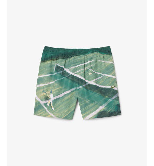 LACOSTE「テニスマッチプリントスイムショーツ」|スポーツ|