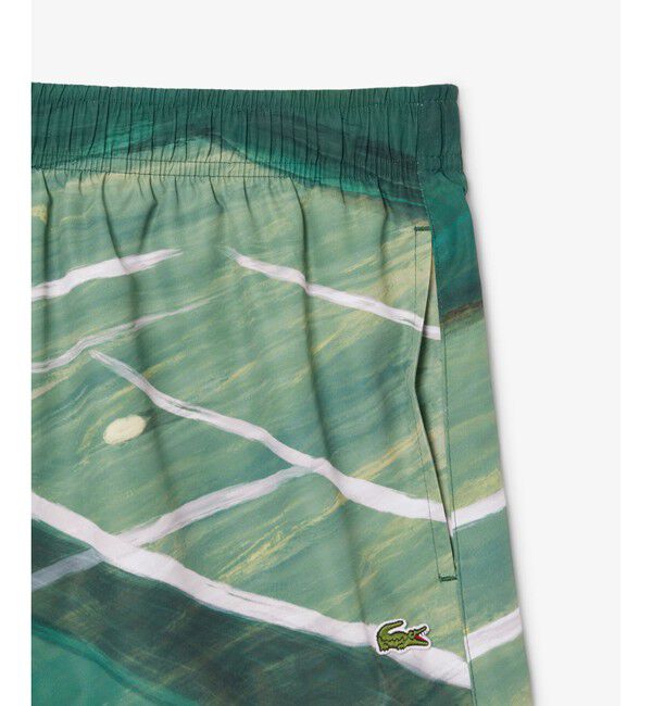 LACOSTE「テニスマッチプリントスイムショーツ」|スポーツ|