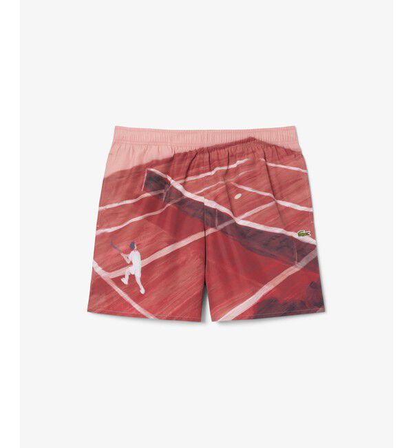 LACOSTE「テニスマッチプリントスイムショーツ」|スポーツ|