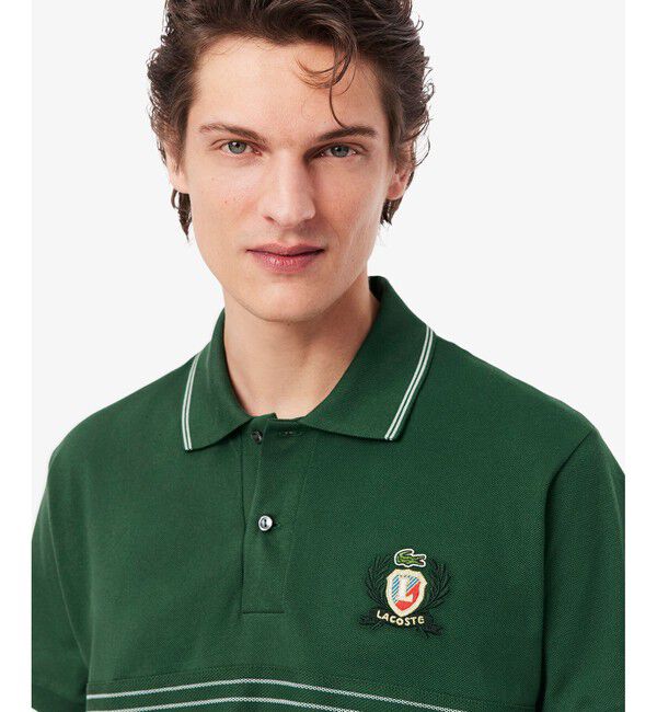 LACOSTE「フロントボーダーパネルポロシャツ」|ポロシャツ|