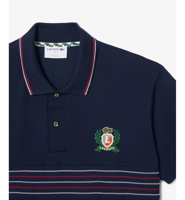 LACOSTE「フロントボーダーパネルポロシャツ」|ポロシャツ|
