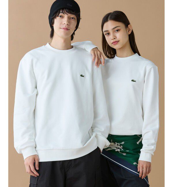 LACOSTE「エッセンシャルクルーネックスウェット」|スウェット・ジャージ|ホワイト