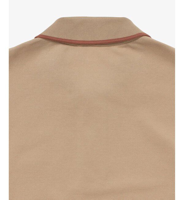 LACOSTE「スリーブネームパッチ 配色ライン鹿の子地ポロシャツ」|ポロシャツ|