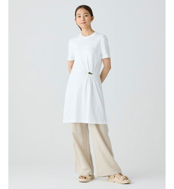 LACOSTE「ワニロゴプリーツTシャツドレス  /ワンピース」|ワンピース|