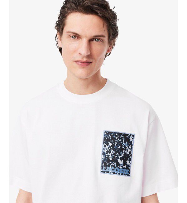 LACOSTE「テキスタイルパッチヘビーウェイトTシャツ」|Tシャツ・カットソー|