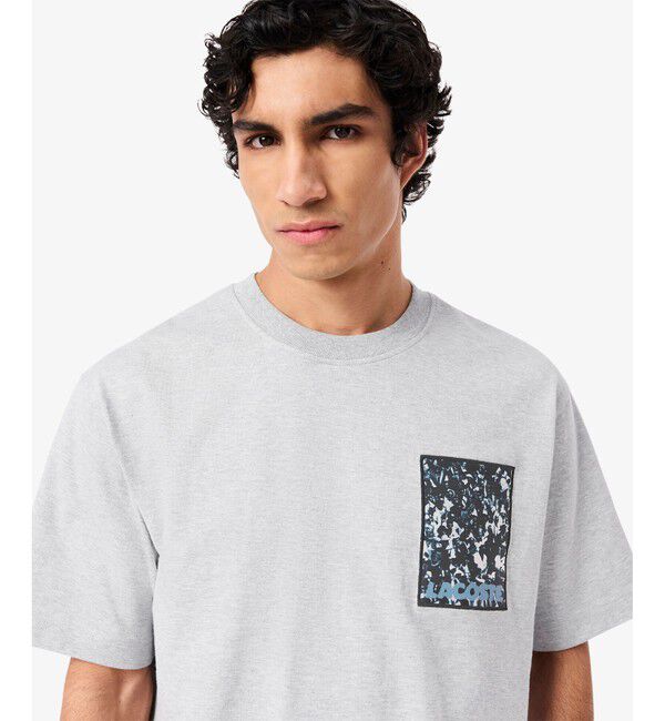 LACOSTE「テキスタイルパッチヘビーウェイトTシャツ」|Tシャツ・カットソー|