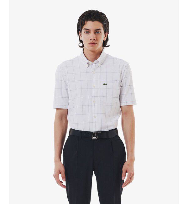 LACOSTE「イニシャルバックルレザーベルト」|ベルト|