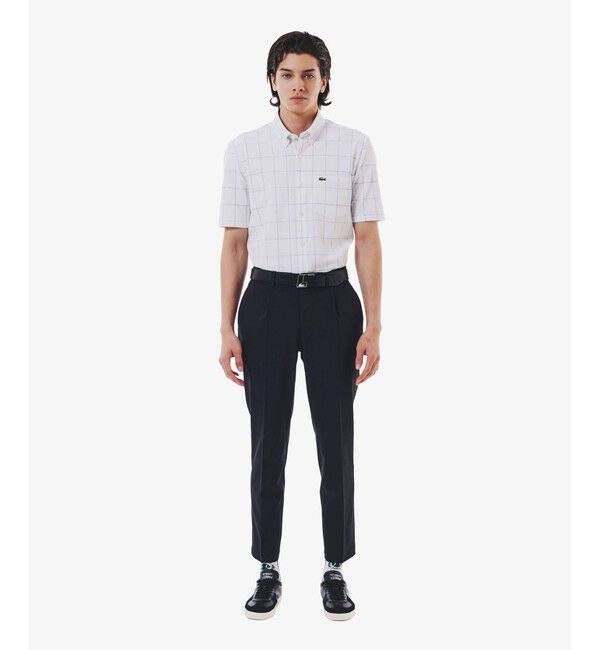 LACOSTE「イニシャルバックルレザーベルト」|ベルト|