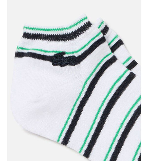 LACOSTE「ウィメンズマルチボーダーアンクルソックス」|ソックス|
