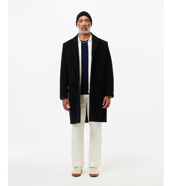 LACOSTE「配色ラインドリブネック鹿の子地 半袖Tシャツ」|Tシャツ・カットソー|