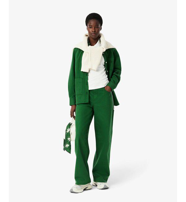 LACOSTE「サイドシームギャザー ドロストコード キモノスリーブポロシャツ」|ポロシャツ|