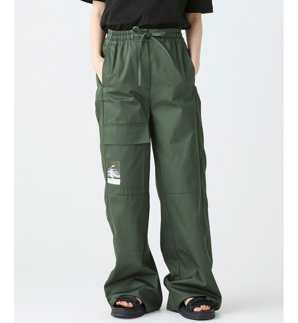LACOSTE「アシンメトリー ワイドストレート カーゴポケットパンツ」|サルエル|