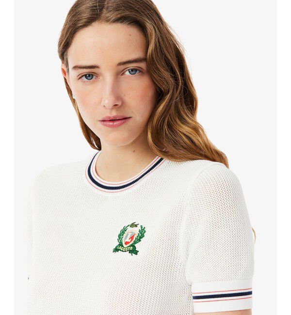 LACOSTE「フレンチメイドメッシュニットTシャツ」|ニット・セーター|