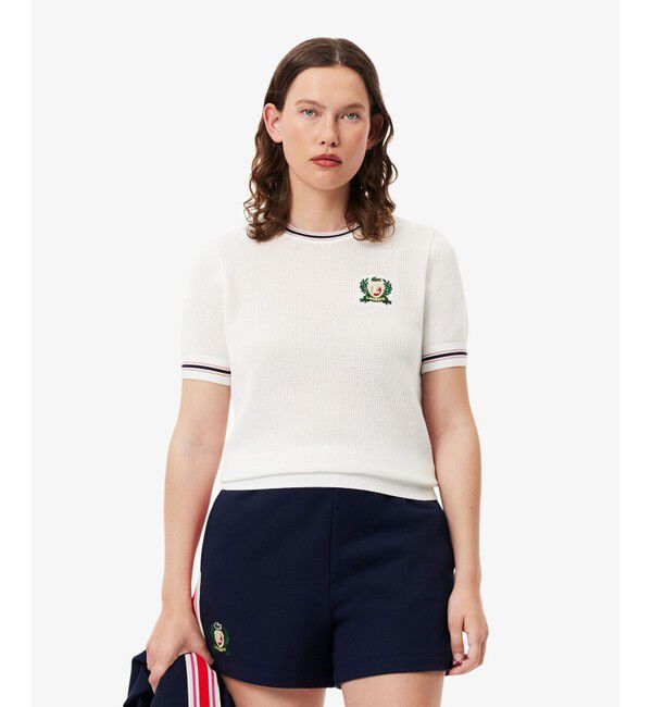 LACOSTE「フレンチメイドメッシュニットTシャツ」|ニット・セーター|