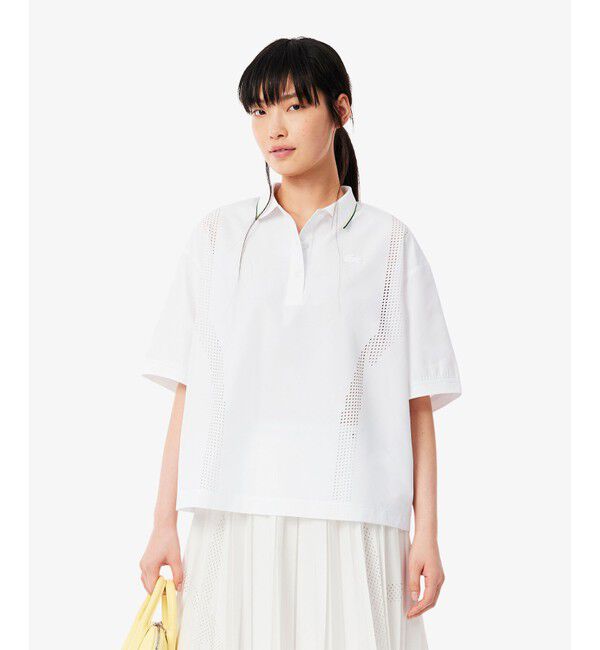 LACOSTE「レーザーカットホールテクニカルポロシャツ」|シャツ・ブラウス|