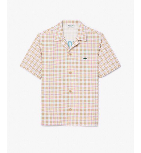 LACOSTE「ラコステゴルフチェックオープンカラーシャツ」|シャツ・ブラウス|