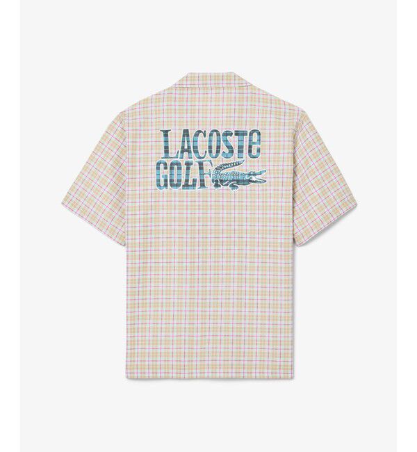 LACOSTE「ラコステゴルフチェックオープンカラーシャツ」|シャツ・ブラウス|
