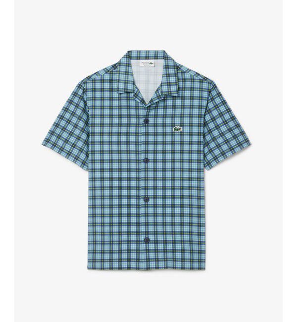LACOSTE「ラコステゴルフチェックオープンカラーシャツ」|シャツ・ブラウス|