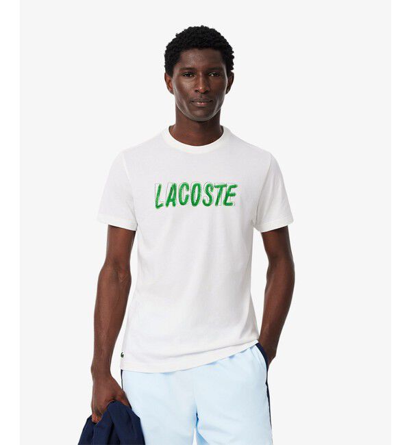 LACOSTE「レイヤードネームウルトラドライTシャツ」|Tシャツ・カットソー|ホワイト