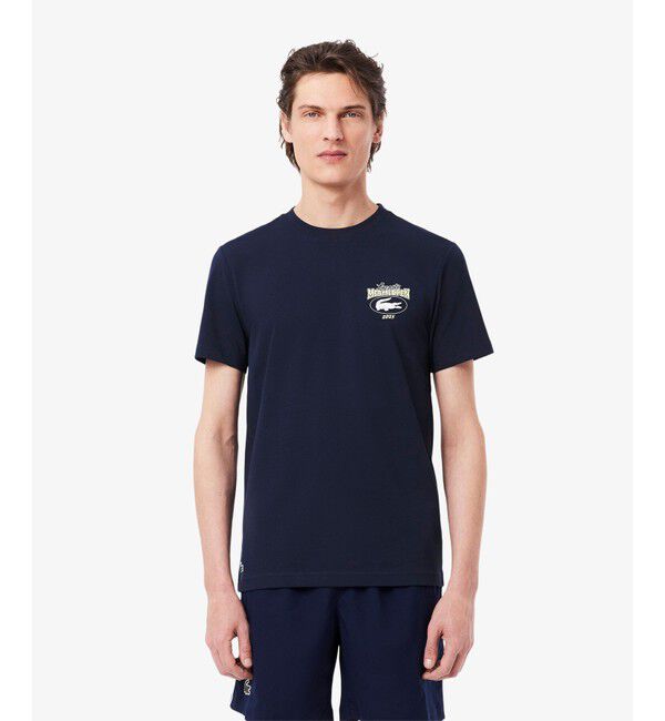 LACOSTE「2025マイアミオープンワンポイントプリントTシャツ」|Tシャツ・カットソー|ネイビー