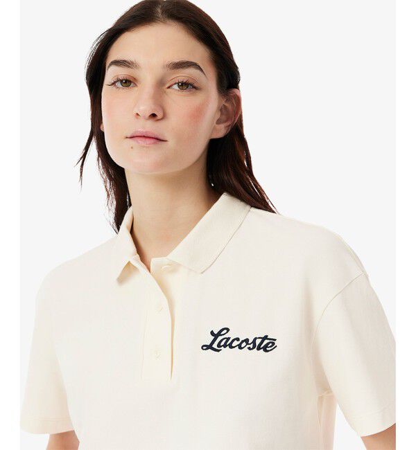 LACOSTE「ショート＆ワイドゴルフポロシャツ」|ポロシャツ|オフホワイト
