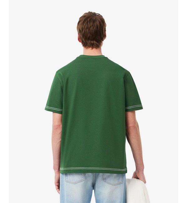 LACOSTE「ハンドステッチ風フレンチグラフィックTシャツ」|Tシャツ・カットソー|