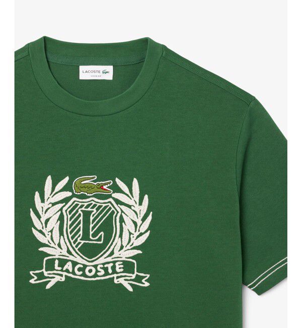 LACOSTE「ハンドステッチ風フレンチグラフィックTシャツ」|Tシャツ・カットソー|