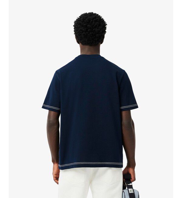 LACOSTE「ハンドステッチ風フレンチグラフィックTシャツ」|Tシャツ・カットソー|