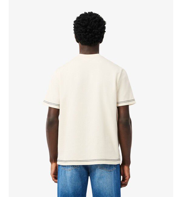 LACOSTE「ハンドステッチ風フレンチグラフィックTシャツ」|Tシャツ・カットソー|