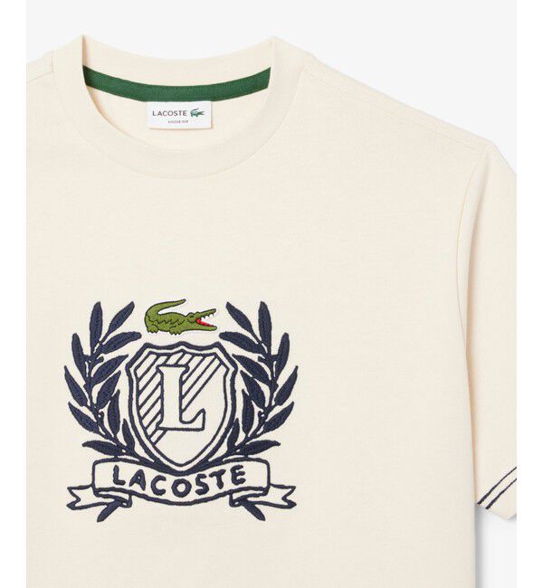 LACOSTE「ハンドステッチ風フレンチグラフィックTシャツ」|Tシャツ・カットソー|
