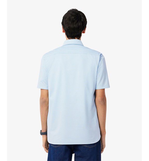 LACOSTE「マイクロチェックジャージシャツ」|シャツ・ブラウス|