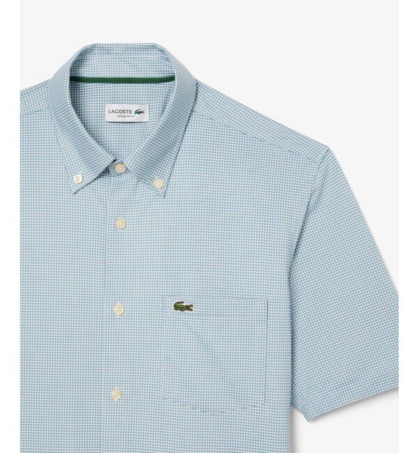 LACOSTE「マイクロチェックジャージシャツ」|シャツ・ブラウス|