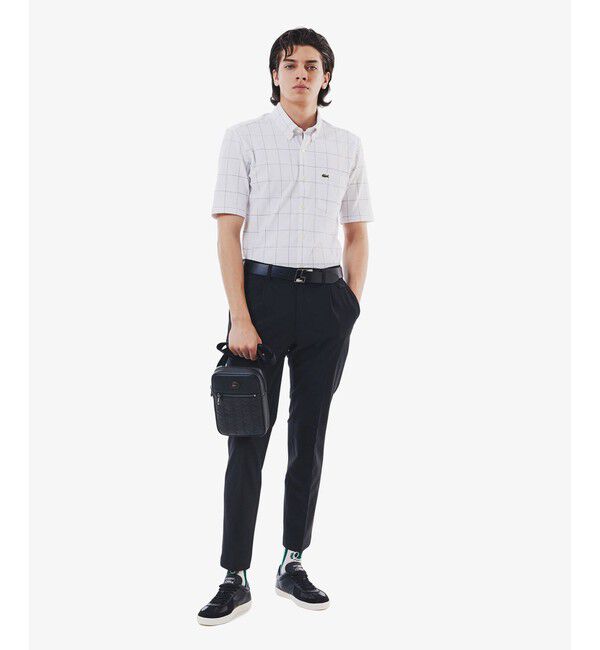 LACOSTE「ワンタックストレッチスラックス」|チノ|