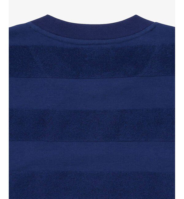 LACOSTE「オーバーサイズ パイル地切り替え同色ボーダーTシャツ」|Tシャツ・カットソー|