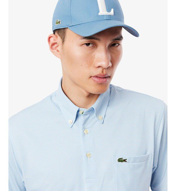 LACOSTE「消臭・速乾・UVカットマイクロチェックポロシャツ」|ポロシャツ|