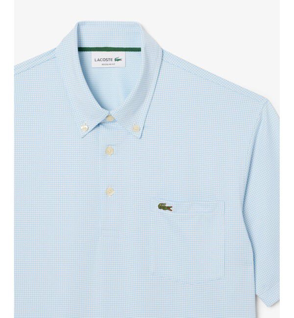 LACOSTE「消臭・速乾・UVカットマイクロチェックポロシャツ」|ポロシャツ|