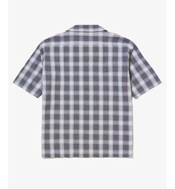 LACOSTE「リネンブレンドオープンカラーオンブレチェックシャツ」|シャツ・ブラウス|