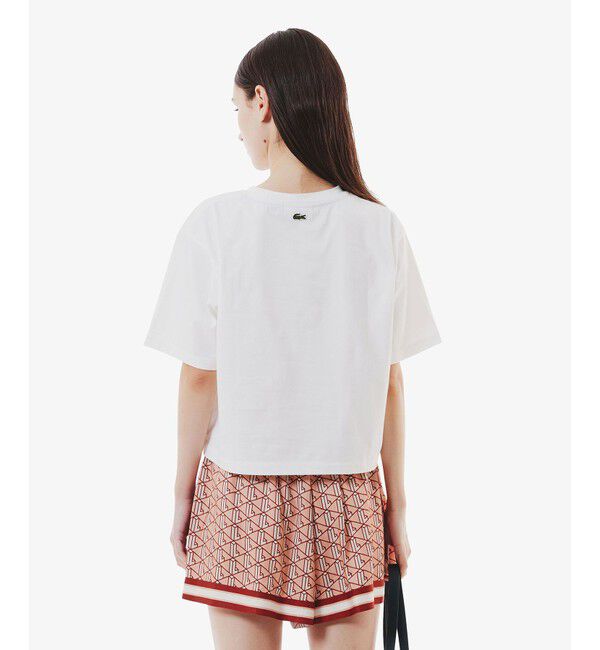 LACOSTE「ワイド＆ショートネームステッチTシャツ」|Tシャツ・カットソー|
