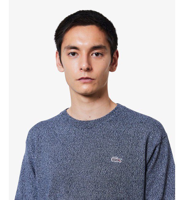 LACOSTE「3色混合メランジェニットTシャツ」|Tシャツ・カットソー|