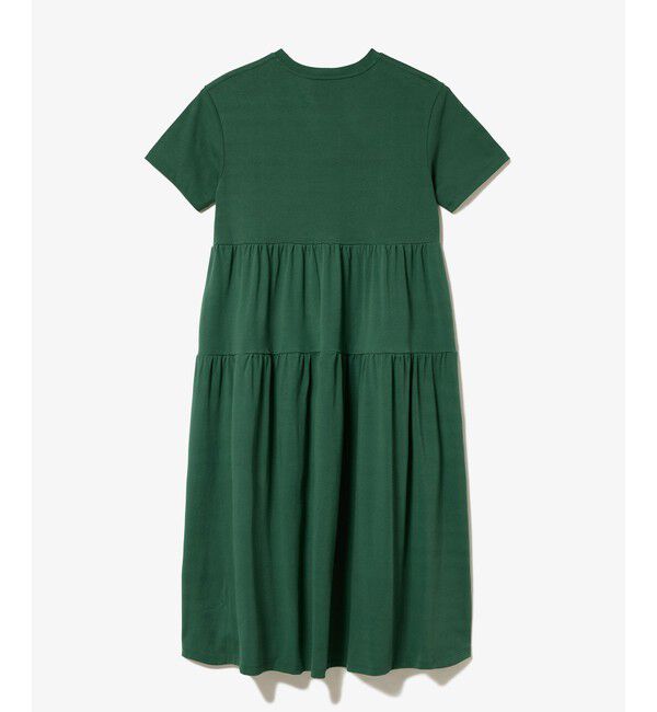 LACOSTE「ティアード切り替え コットンドレス マキシ丈 ワンピース」|ワンピース|